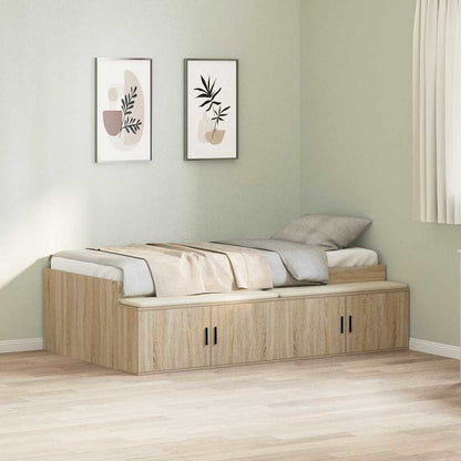 vidaXL Bed Frame with Drawer Engineered Wood Length 200 cm