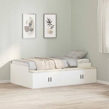 vidaXL Bed Frame with Drawer White 80 x 200 cm Engineered Wood 1