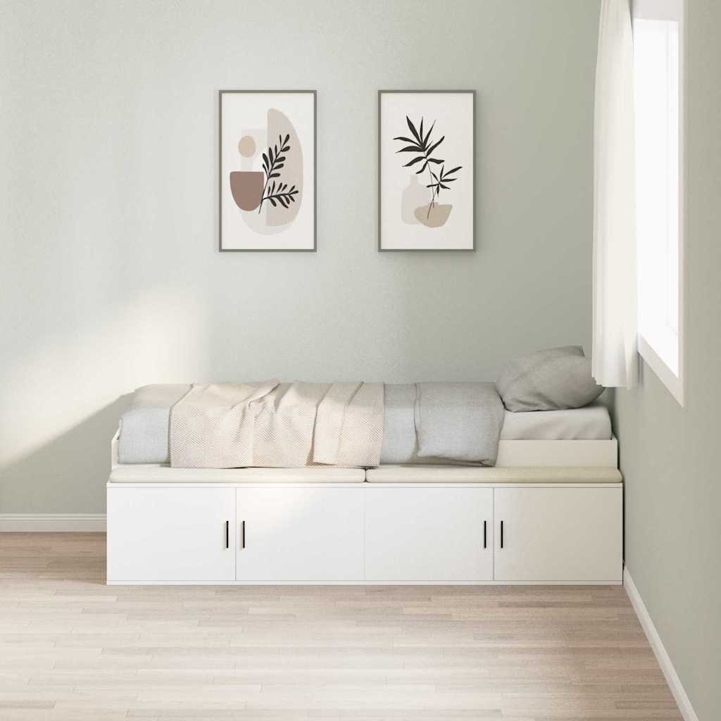 vidaXL Bed Frame with Drawer White 80 x 200 cm Engineered Wood 3