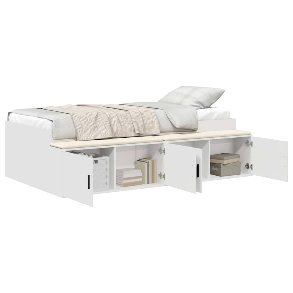 vidaXL Bed Frame with Drawer White 80 x 200 cm Engineered Wood 2
