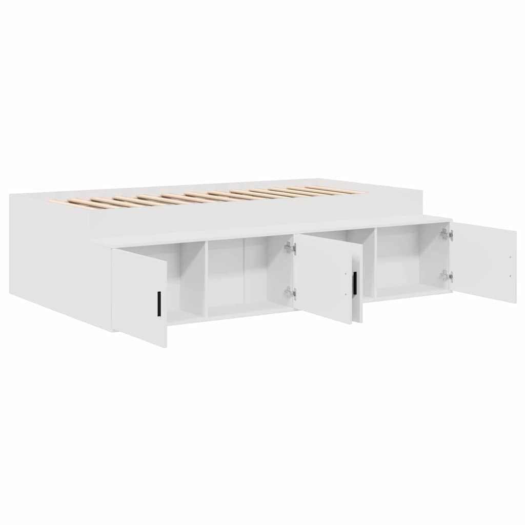 vidaXL Bed Frame with Drawer White 80 x 200 cm Engineered Wood 4