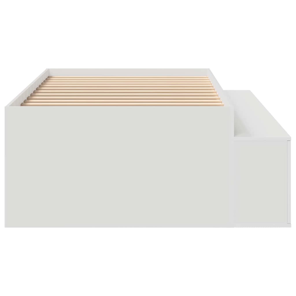 vidaXL Bed Frame with Drawer White 80 x 200 cm Engineered Wood 6