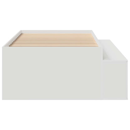 vidaXL Bed Frame with Drawer White 80 x 200 cm Engineered Wood 6