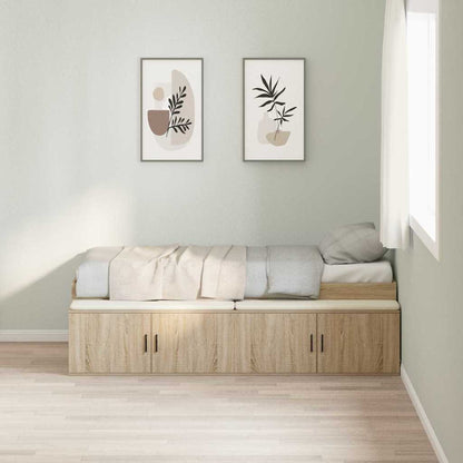 Bed Frame with Drawer Engineered Wood Length 200 cm Sonoma oak 80 cm
