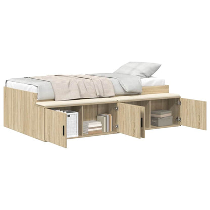 vidaXL Bed Frame with Drawer Sonoma Oak 80 x 200 cm Engineered Wood 2