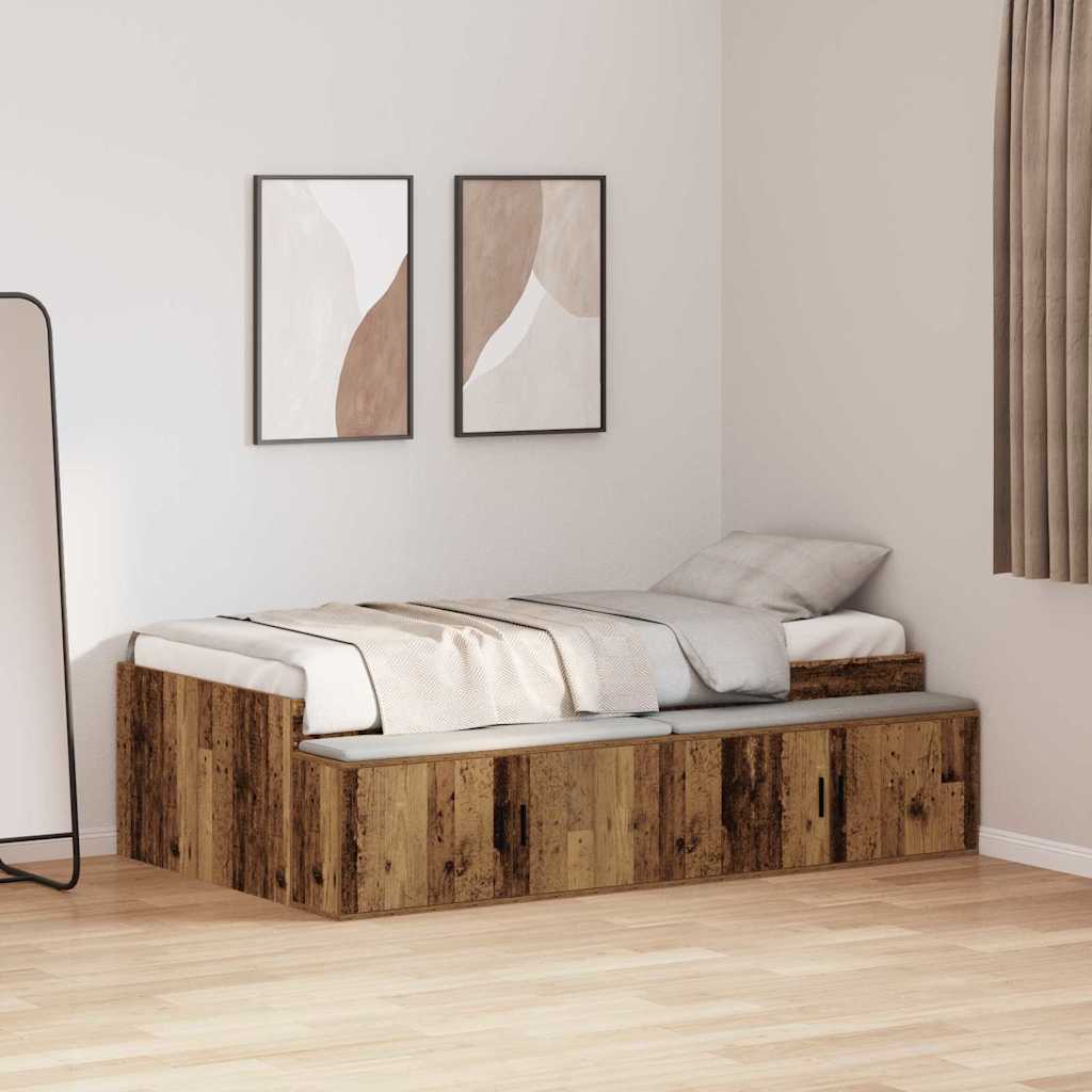 vidaXL Bed Frame with Drawer Engineered Wood Length 200 cm