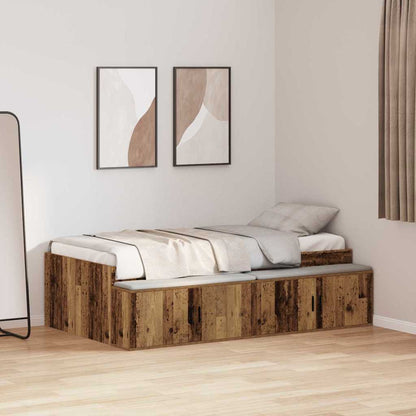 vidaXL Bed Frame with Drawer Engineered Wood Length 200 cm