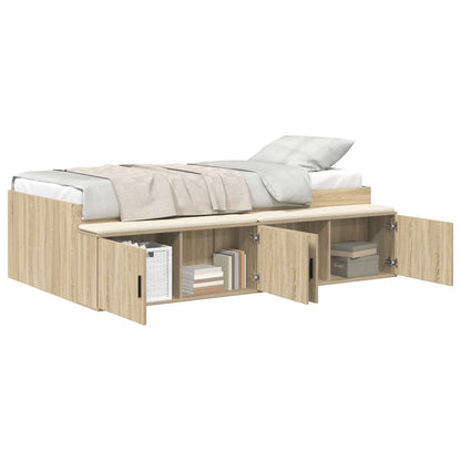 vidaXL Bed Frame with Drawer Sonoma Oak 90 x 190 cm Engineered Wood 2