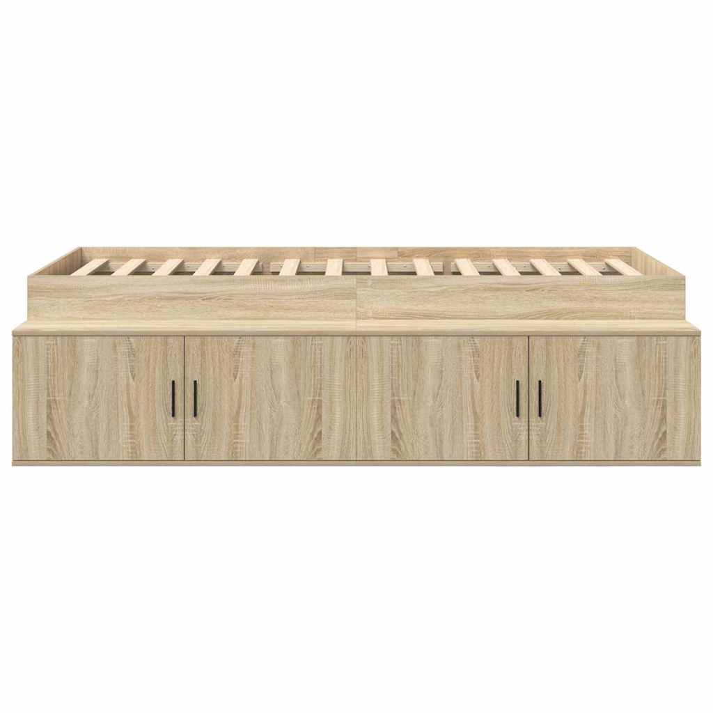 vidaXL Bed Frame with Drawer Sonoma Oak 90 x 190 cm Engineered Wood 5