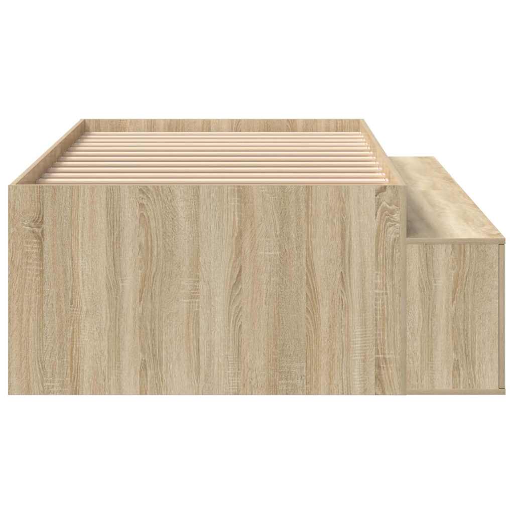 vidaXL Bed Frame with Drawer Sonoma Oak 90 x 190 cm Engineered Wood 6