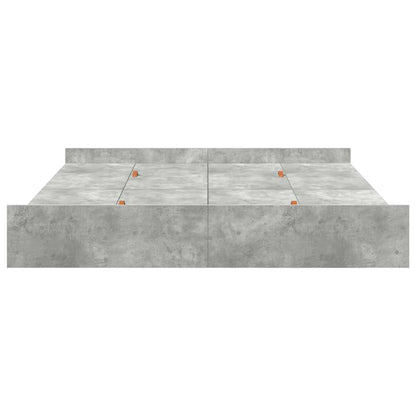 vidaXL Storage Bed Frame Concrete Grey 200 x 200 cm Engineered Wood 6