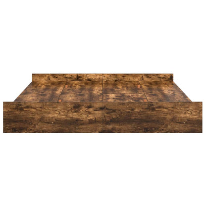 vidaXL Storage Bed Frame Smoked Oak 200 x 200 cm Engineered Wood 6