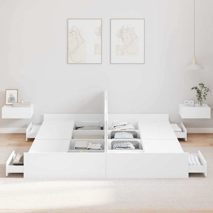 vidaXL Storage Bed Frame with Door White 180 x 200 cm Engineered Wood 3