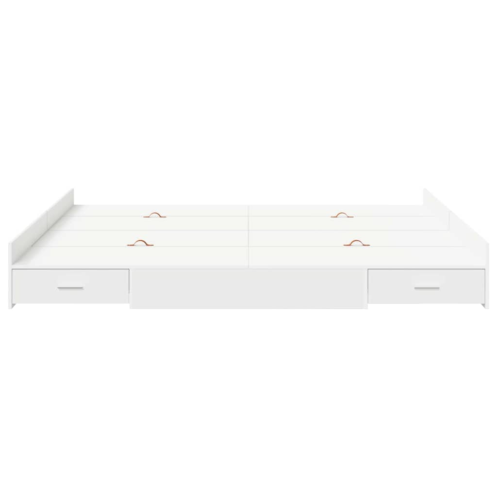 vidaXL Storage Bed Frame with Door White 180 x 200 cm Engineered Wood 5