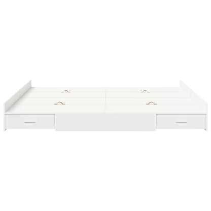 vidaXL Storage Bed Frame with Door White 180 x 200 cm Engineered Wood 5