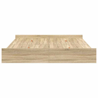 vidaXL Storage Bed Frame Sonoma Oak 180 x 200 cm Engineered Wood 6