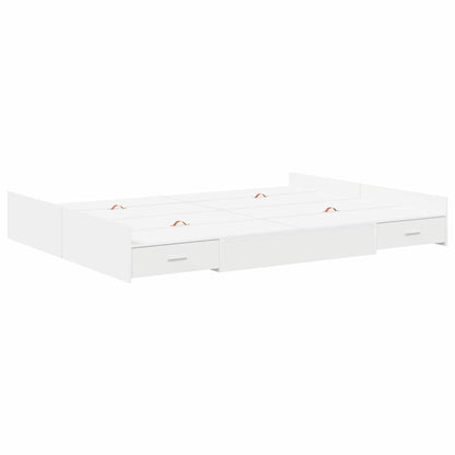 vidaXL Storage Bed Frame with Door White 140 x 200 cm Engineered Wood 4