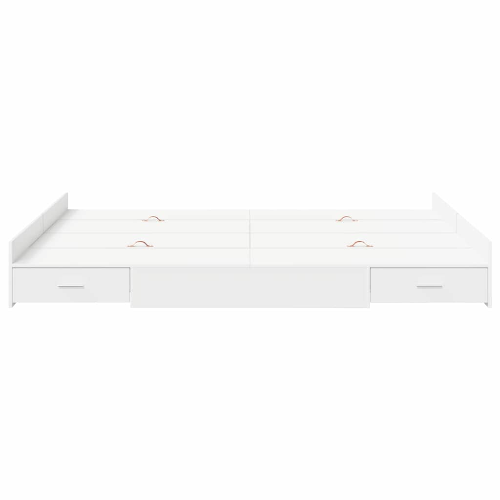 vidaXL Storage Bed Frame with Door White 140 x 200 cm Engineered Wood 5