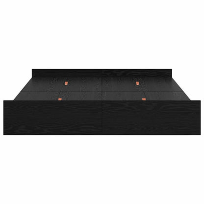 vidaXL Storage Bed Frame Black Oak 140 x 200 cm Engineered Wood 6