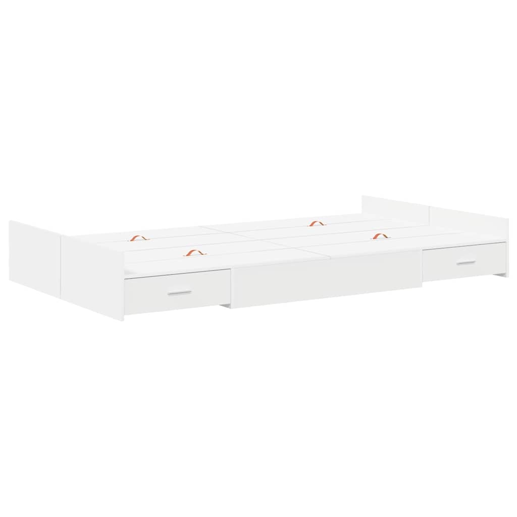 vidaXL Storage Bed Frame with Door White 120 x 200 cm Engineered Wood 4