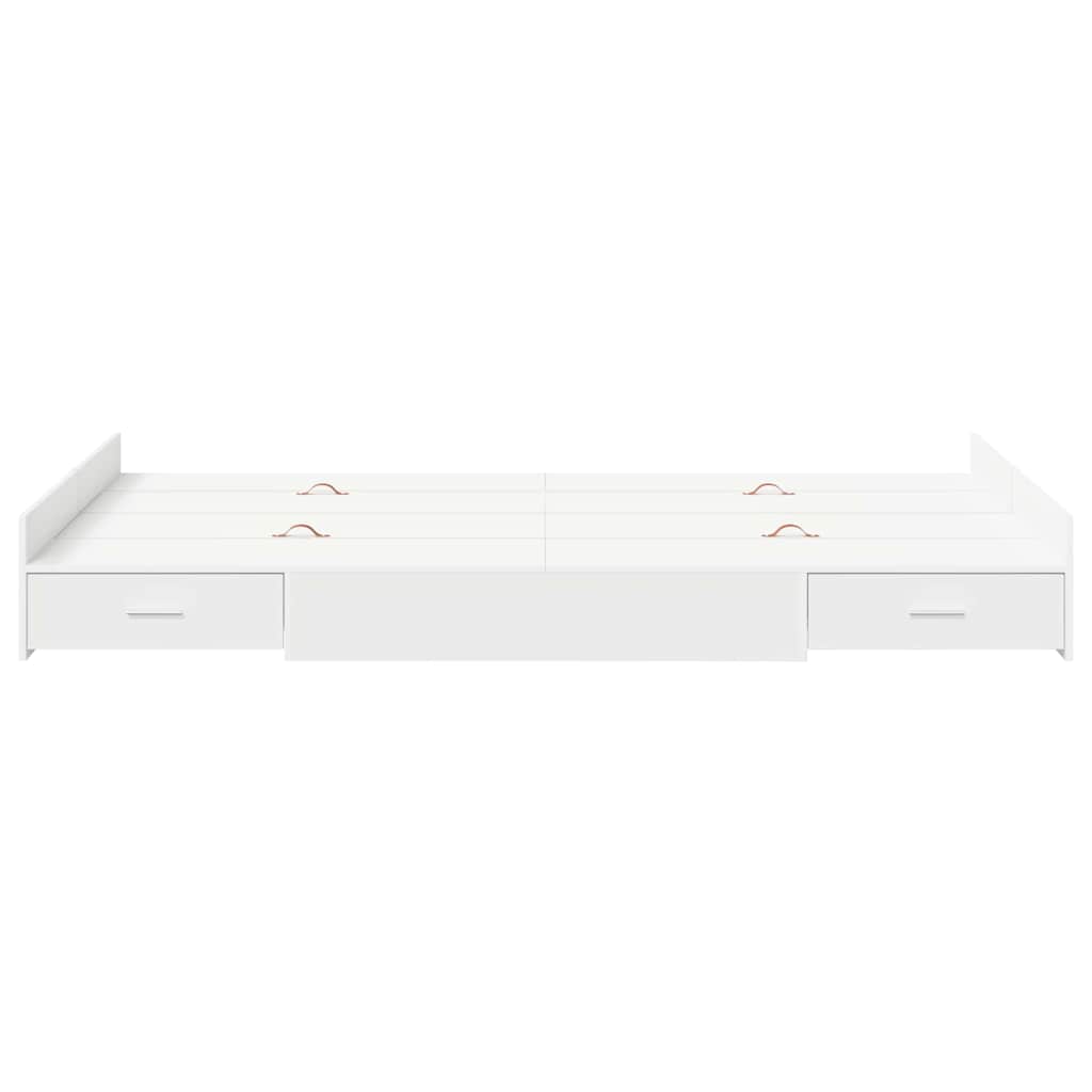vidaXL Storage Bed Frame with Door White 120 x 200 cm Engineered Wood 5