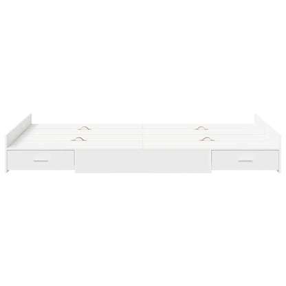 vidaXL Storage Bed Frame with Door White 120 x 200 cm Engineered Wood 5