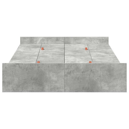 vidaXL Storage Bed Frame Concrete Grey 120 x 200 cm Engineered Wood 6