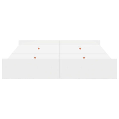 vidaXL Storage Bed Frame with Door White 135 x 190 cm Engineered Wood 6