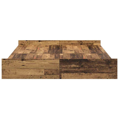 vidaXL Storage Bed Frame Old Wood 135 x 190 cm Engineered Wood 6