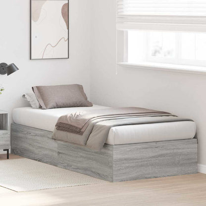 vidaXL Storage Bed Frame Grey Sonoma 100 x 200 cm Engineered Wood 4