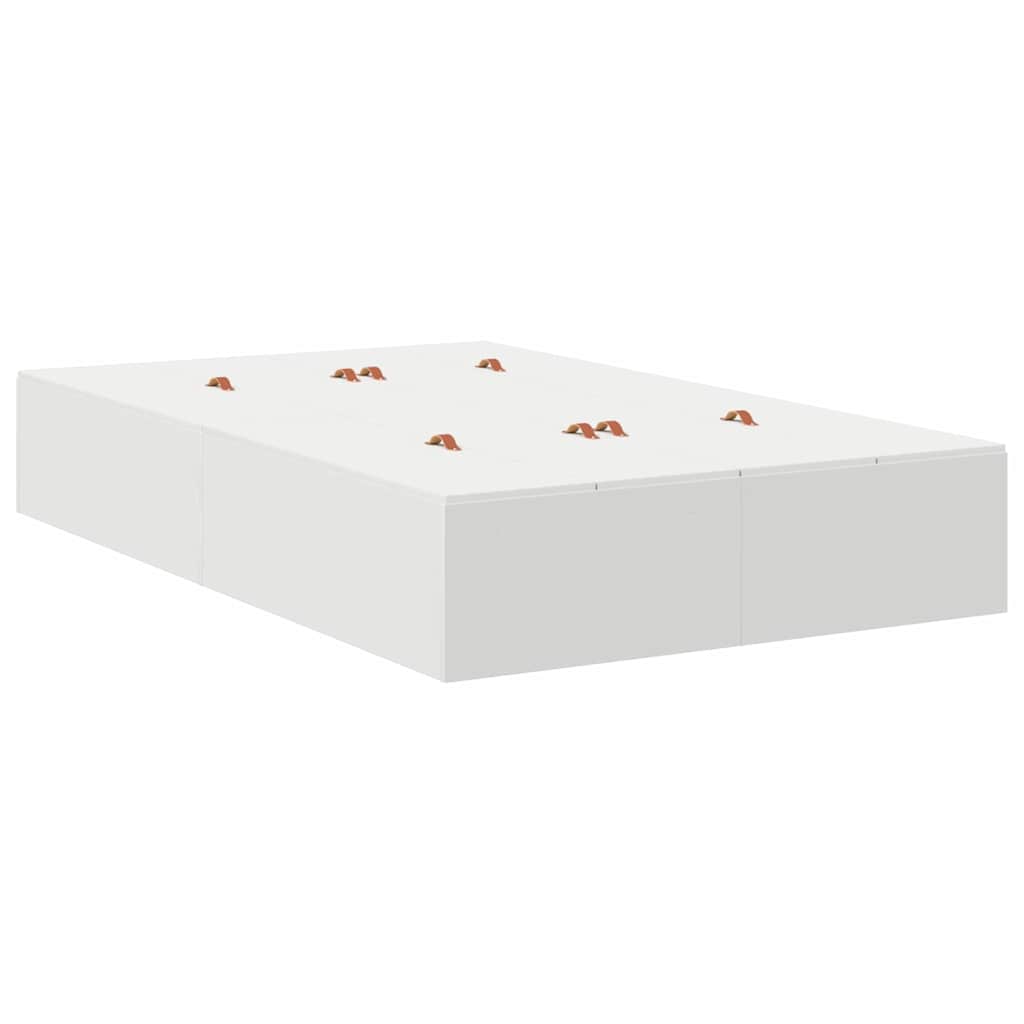 vidaXL Storage Bed Frame with Door White 120 x 200 cm Engineered Wood 5