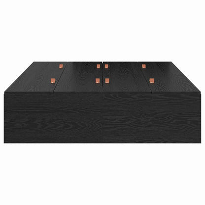 vidaXL Storage Bed Frame Black Oak 120 x 200 cm Engineered Wood 6