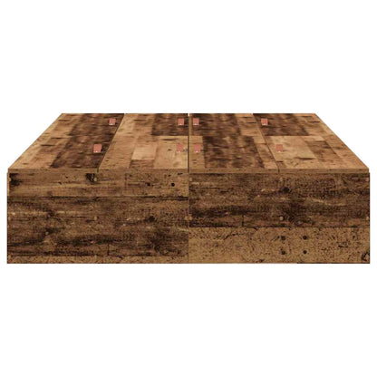 vidaXL Storage Bed Frame Old Wood 120 x 200 cm Engineered Wood 6