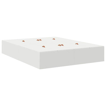 vidaXL Storage Bed Frame with Door White 150 x 200 cm Engineered Wood 5