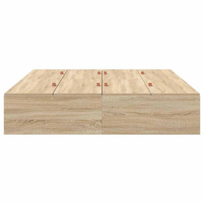 vidaXL Storage Bed Frame Sonoma Oak 150 x 200 cm Engineered Wood 6