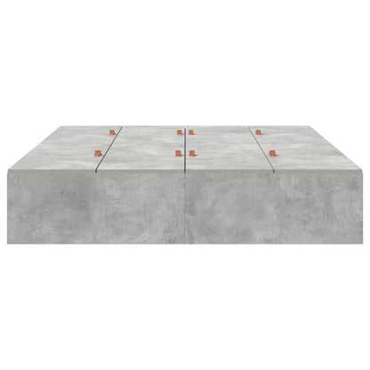 vidaXL Storage Bed Frame Concrete Grey 150 x 200 cm Engineered Wood 6