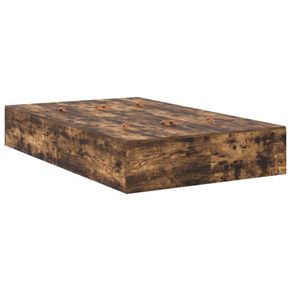 vidaXL Storage Bed Frame Smoked Oak 120 x 190 cm Engineered Wood 5