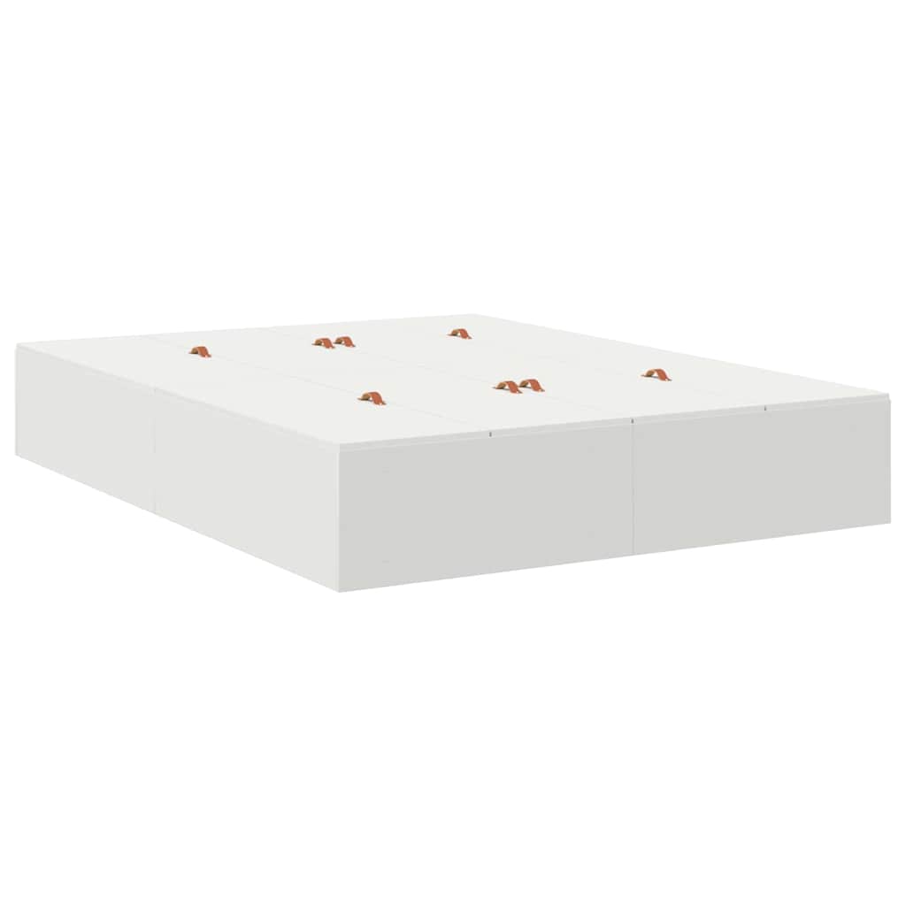 vidaXL Storage Bed Frame with Door White 140 x 190 cm Engineered Wood 5
