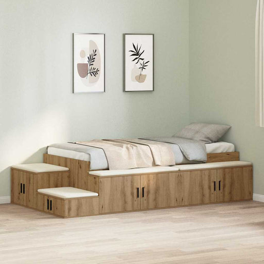 Storage Bed Frame 80 cm Engineered Wood Artisan oak 80 cm 200 cm