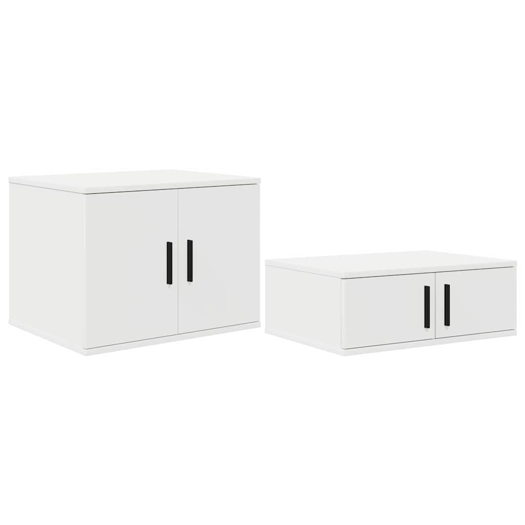 vidaXL Storage Bed Frame White 75 cm Engineered Wood 5