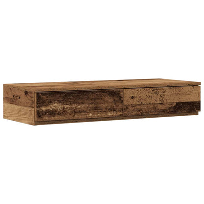 vidaXL Storage Bed Frame with Drawer Old Wood 80 cm Engineered Wood 6
