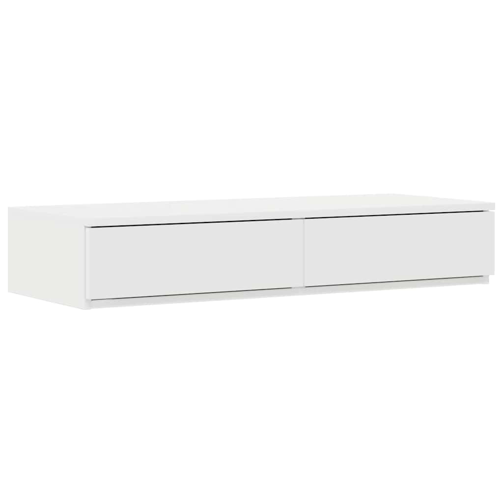 vidaXL Storage Bed Frame with Drawer White 90 cm Engineered Wood 6