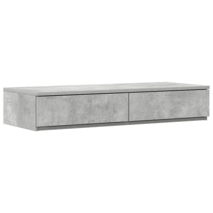 vidaXL Storage Bed Frame with Door Concrete Grey 90 cm Engineered Wood 2