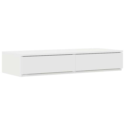 vidaXL Storage Bed Frame with Drawer White 100 cm Engineered Wood 4