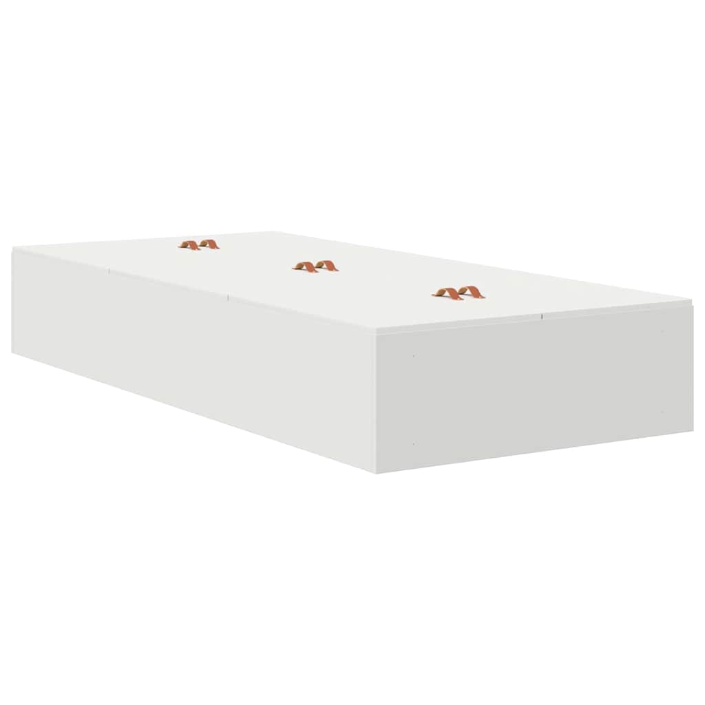 vidaXL Storage Bed Frame with Drawer White 100 cm Engineered Wood 5