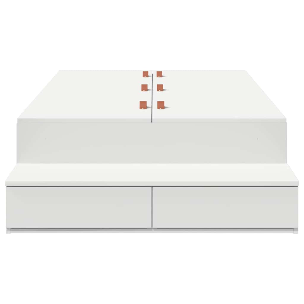 vidaXL Storage Bed Frame with Drawer White 100 cm Engineered Wood 6