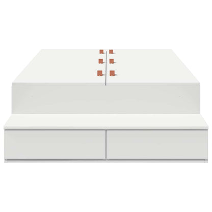 vidaXL Storage Bed Frame with Drawer White 100 cm Engineered Wood 6