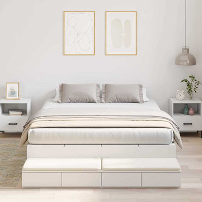 vidaXL Storage Bed Frame with Drawer 80 cm Engineered Wood Length 200 cm White