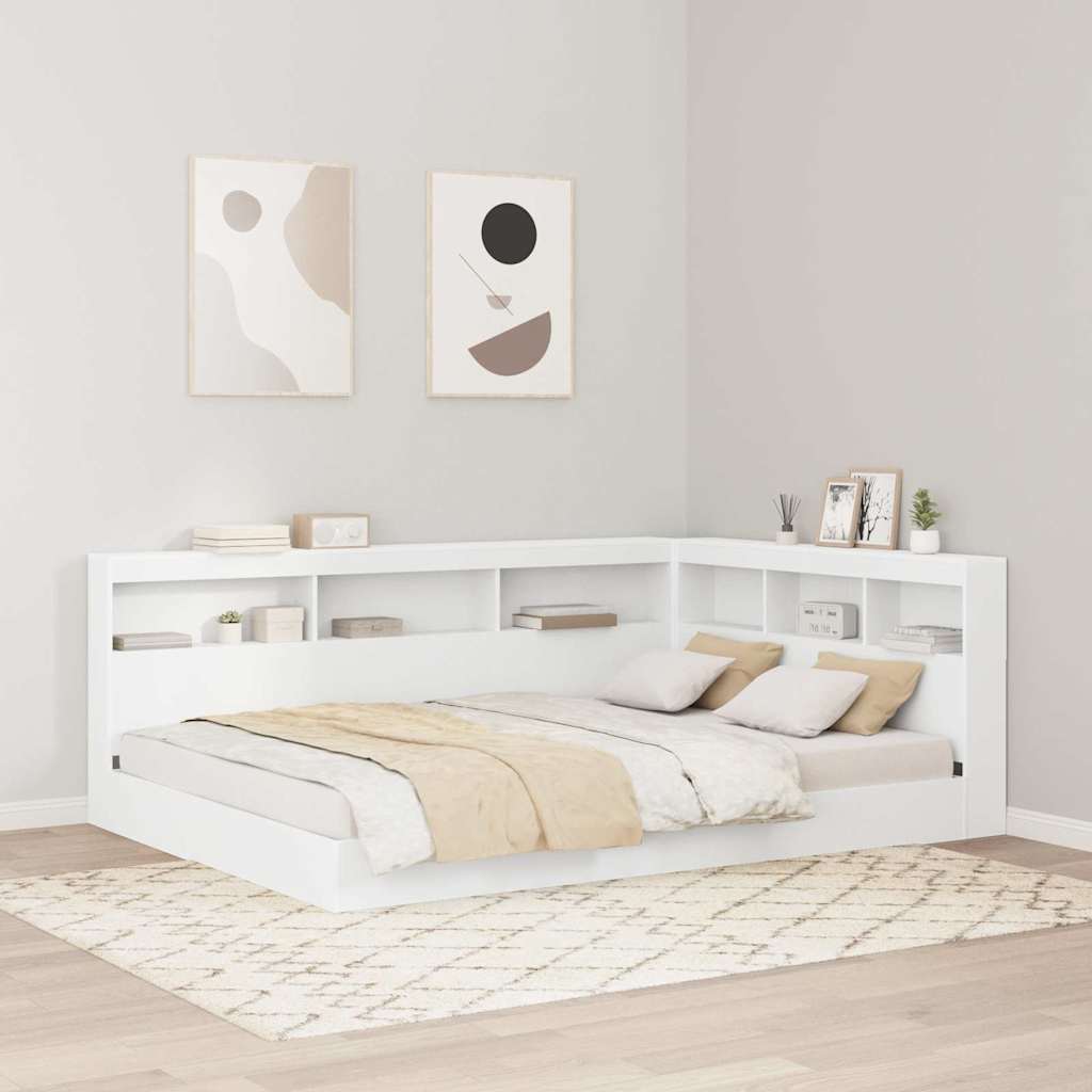 Bookcase Bed with Shelf Engineered Wood 150 cm 200 cm