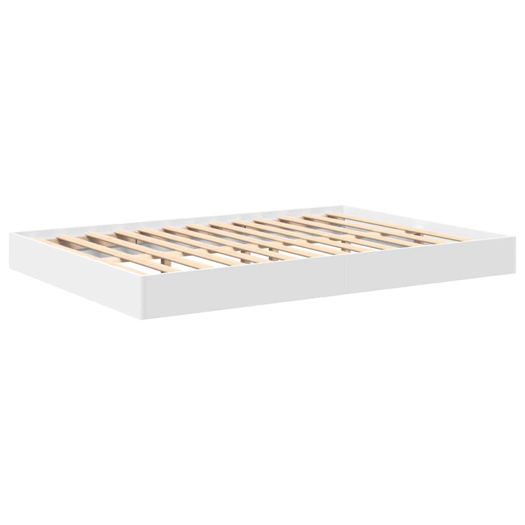 vidaXL Bookcase Bed with Shelf White 160 x 200 cm Engineered Wood 5